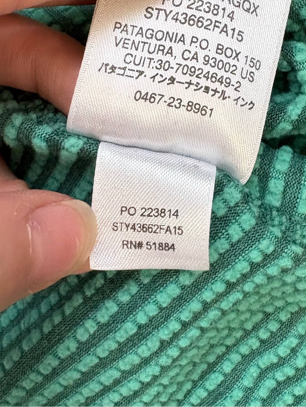 Patagonia Womens Small Teal Blue Thermal Weight Capilene Baselayer Travel Hiking - Picture 7 of 7